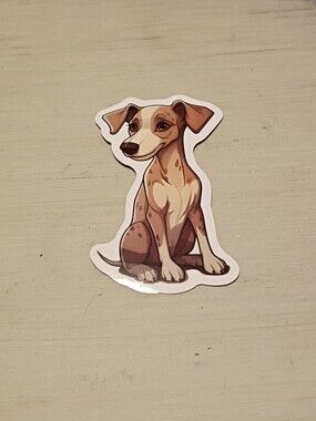 10/$10 Stickers Decal - Greyhound Puppy Kawaii Animal Sticker - Brand New